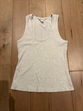 Athleta Fog Grey Heather Scoop Neck Tank